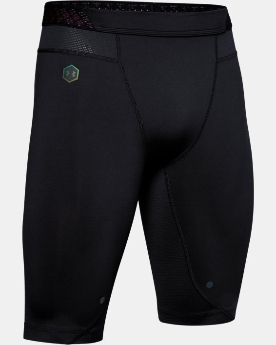 Men's UA RUSH™ HeatGear® Long Compression Shorts, Black, pdpMainDesktop image number 4